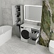 Style Line Тумба с раковиной под стиральную машину Даллас 100 R Люкс Plus подвесная серая – фотография-22